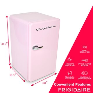 Foto 4 | Refrigerador Frigidaire Retro Compact De 3.2 Pies Cúbicos Con Enfriador Rosa - Venta Internacional.