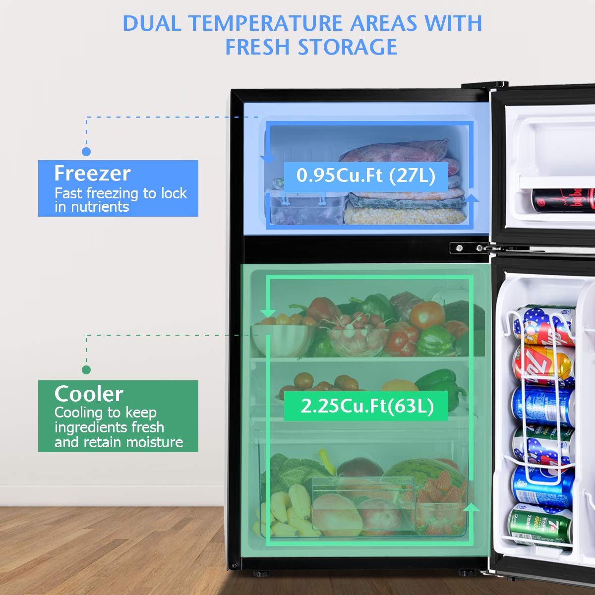 Foto 3 pulgar | Refrigerador Portátil Rainfally Ep22672bk 90l Negro - Venta Internacional.