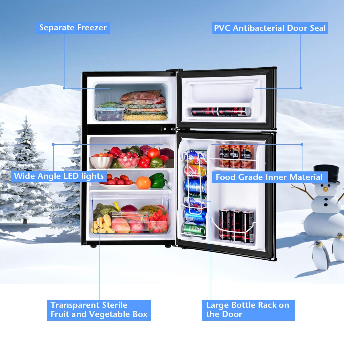 Foto 4 pulgar | Refrigerador Portátil Rainfally Ep22672bk 90l Negro - Venta Internacional.
