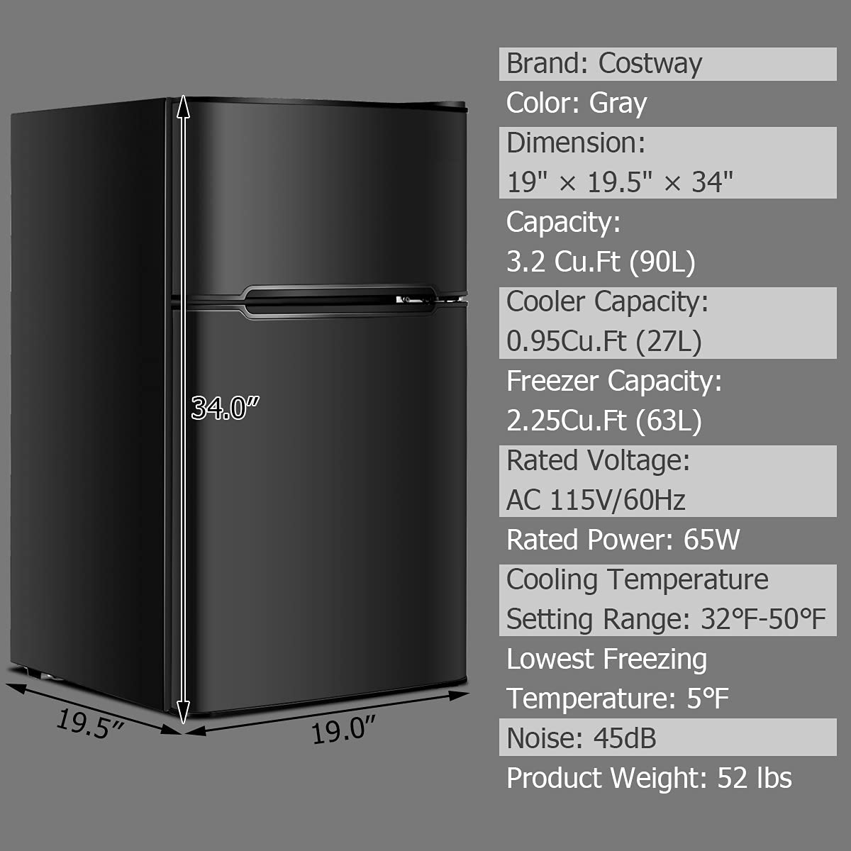 Foto 8 pulgar | Refrigerador Portátil Rainfally Ep22672bk 90l Negro - Venta Internacional.