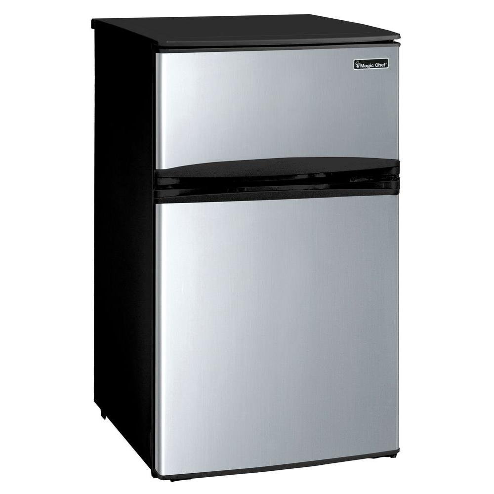 Minirefrigerador Magic Chef De 3.1 Pies Cúbicos Acero Inoxidable - Venta Internacional.