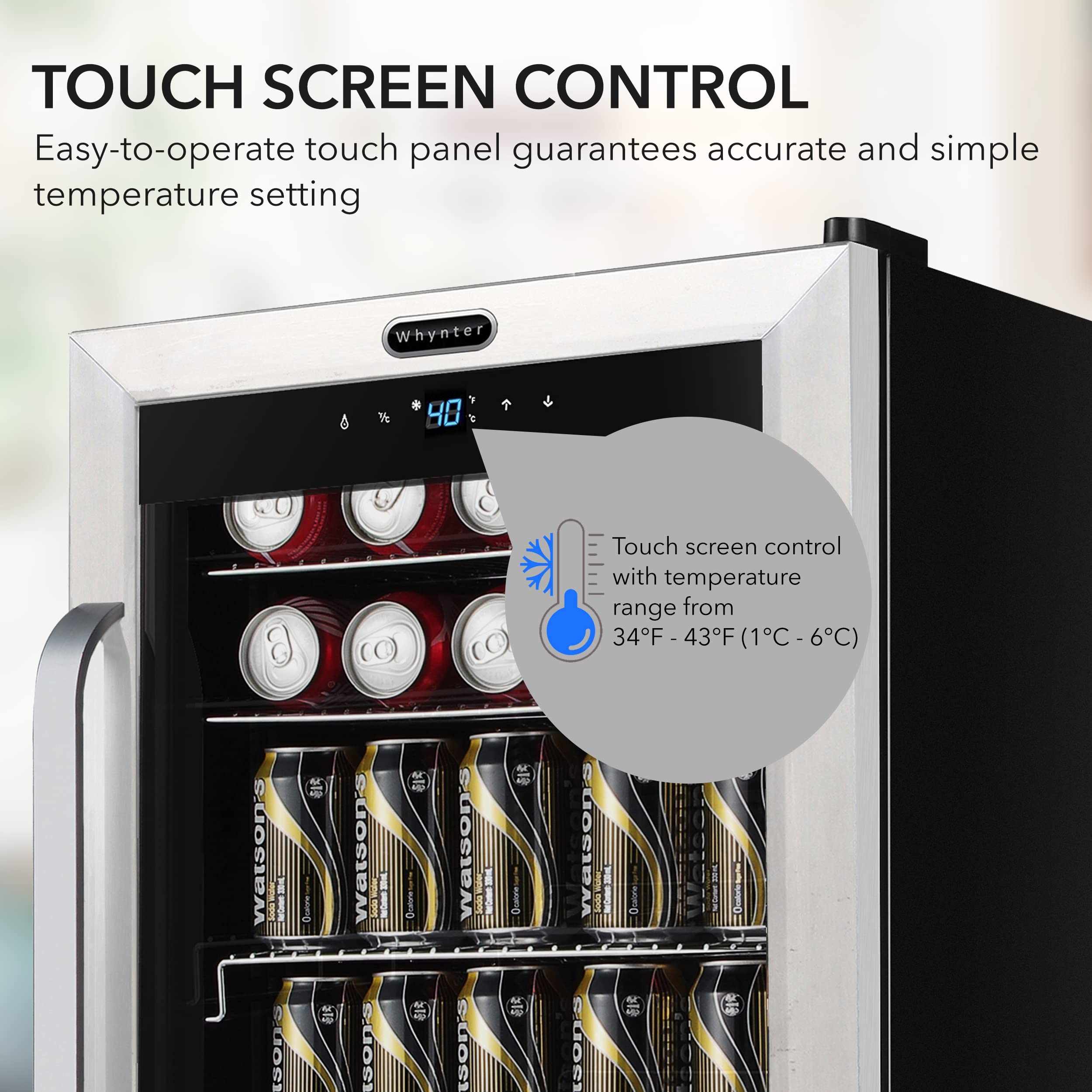 Foto 4 | Refrigerador De Bebidas Whynter Br-1211ds 136 Latas 3.4 Pies Cúbicos - Venta Internacional.