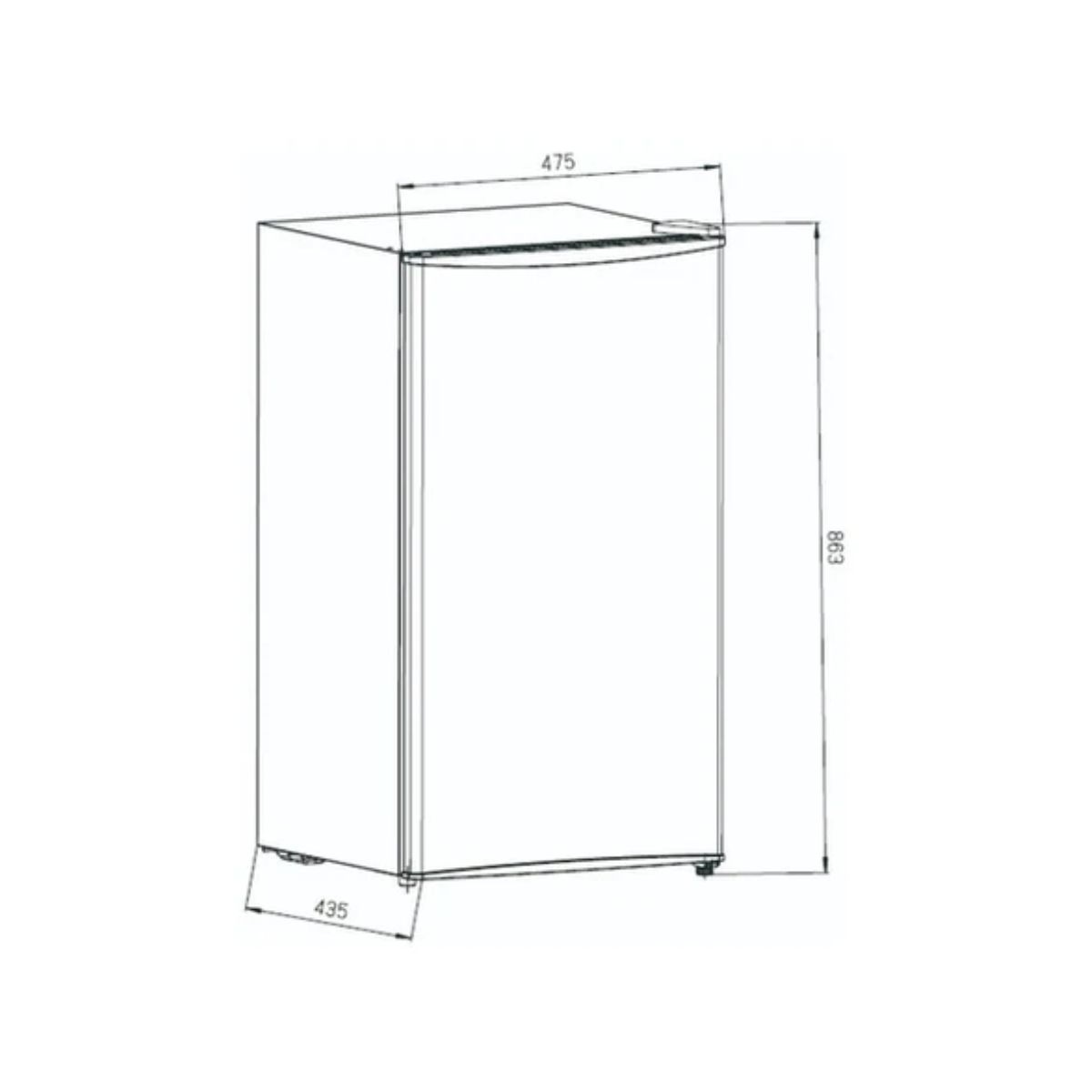 Foto 4 | Frigobar Cristal Negro 4 Pies Teka Rsr 10520 Gbk​