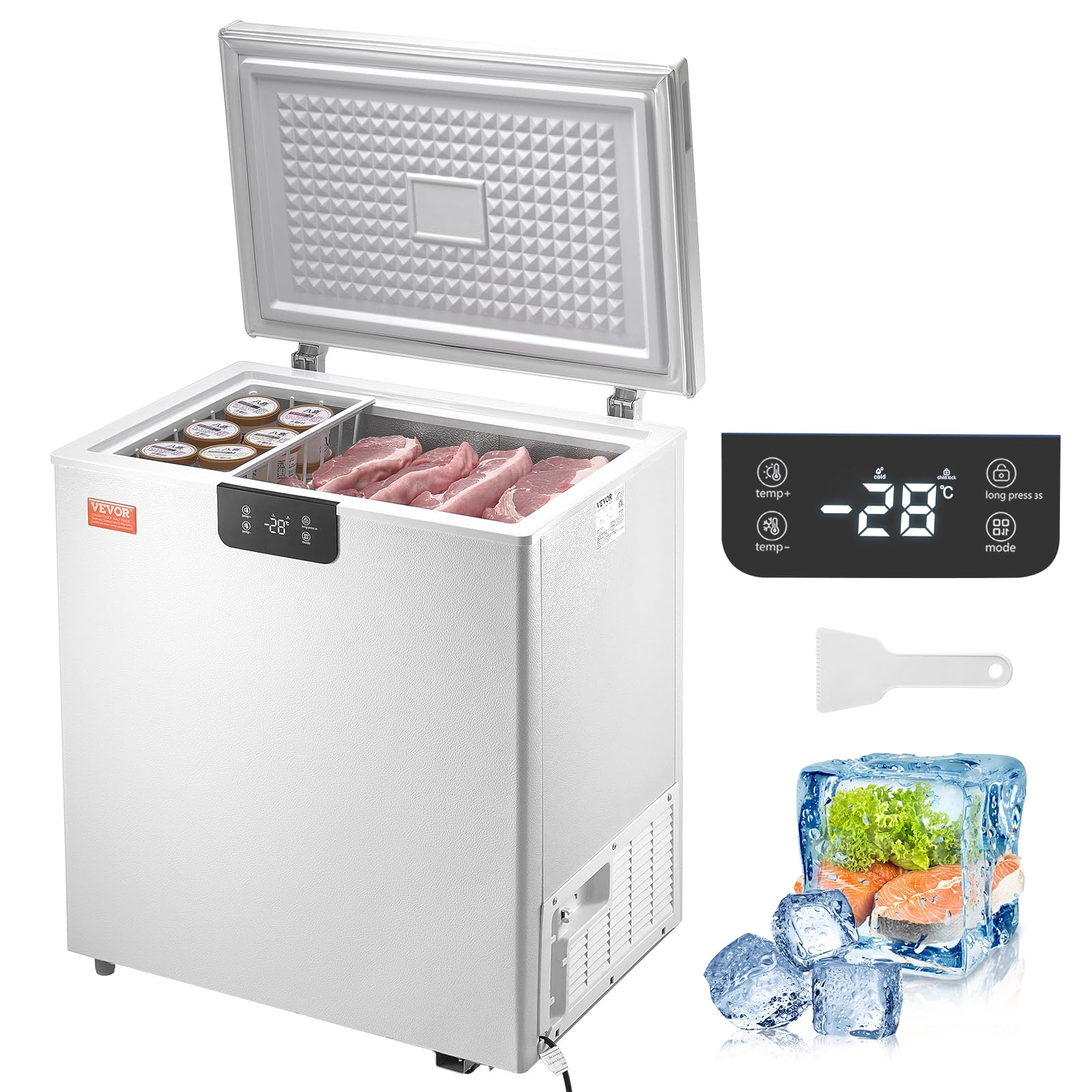 Congelador Profundo Compacto Vevor De 110 L/3.88 Pies Cúbicos - Venta Internacional.