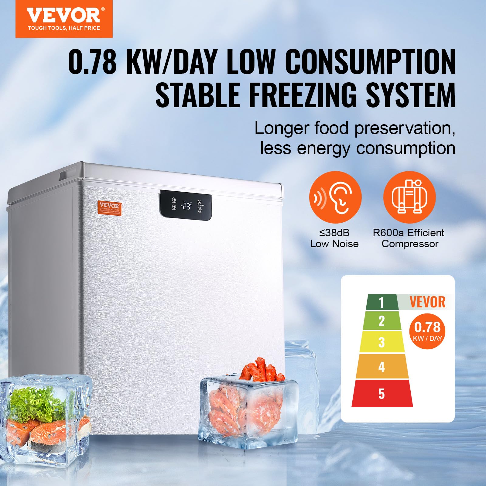 Foto 2 | Congelador Profundo Compacto Vevor De 110 L/3.88 Pies Cúbicos - Venta Internacional.