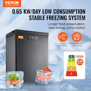Foto 2 | Congelador Horizontal Vevor 63 L Compact De 2.22 Pies Cúbicos Con 2 Cestas, Color Negro - Venta Internacional.