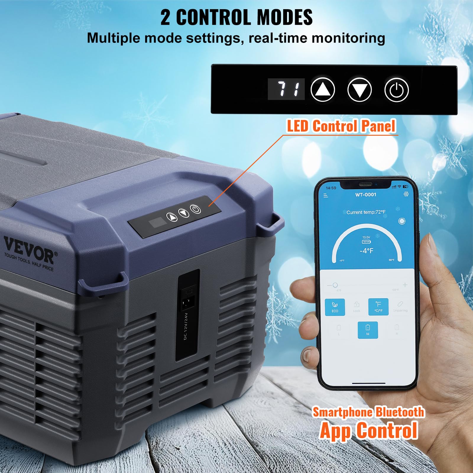 Foto 5 pulgar | Refrigerador De Coche Vevor 9l, Congelador Portátil De Una Sola Zona, 12 V - Venta Internacional.