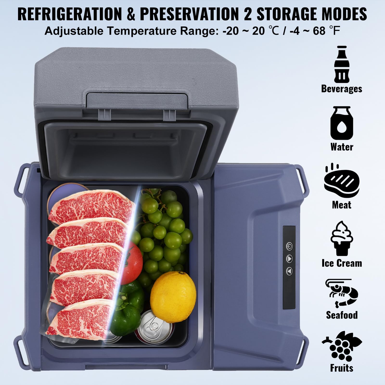 Foto 4 pulgar | Refrigerador De Coche Vevor Nl12 12, 12 V, 12 L, Congelador Portátil De Una Sola Zona - Venta Internacional.