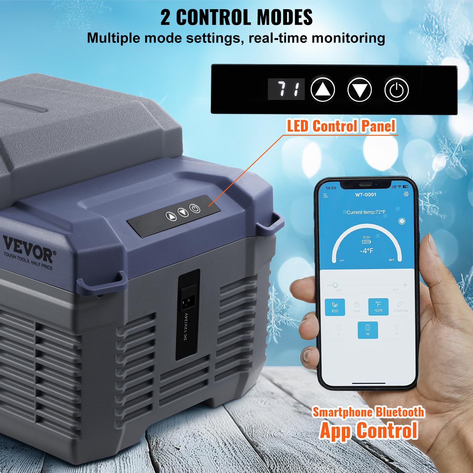 Foto 5 pulgar | Refrigerador De Coche Vevor Nl12 12, 12 V, 12 L, Congelador Portátil De Una Sola Zona - Venta Internacional.