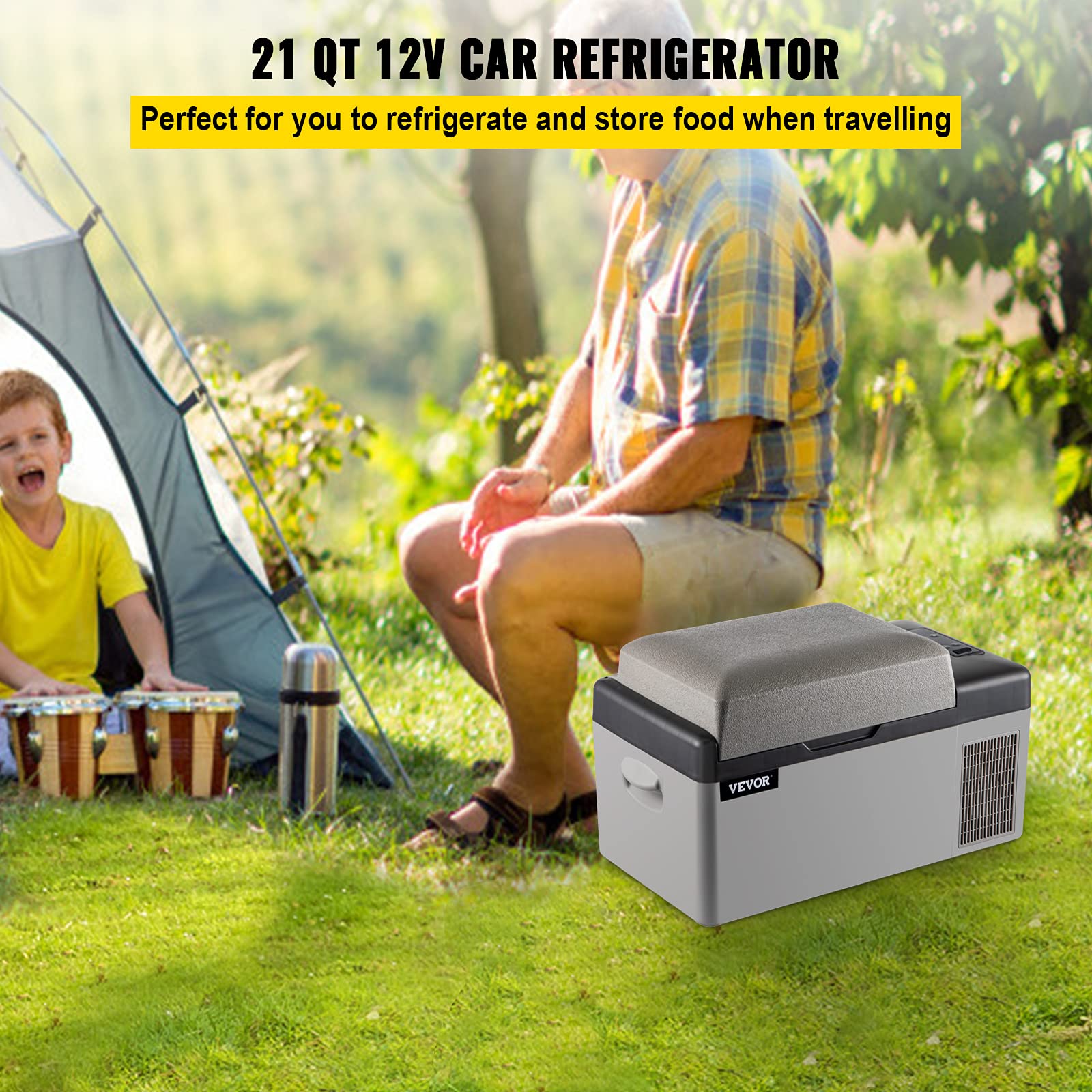 Foto 5 pulgar | Refrigerador De Coche Vevor C20 Portátil De 20 Litros Con Control De Aplicaciones De 12 V/24 V - Venta Internacional.