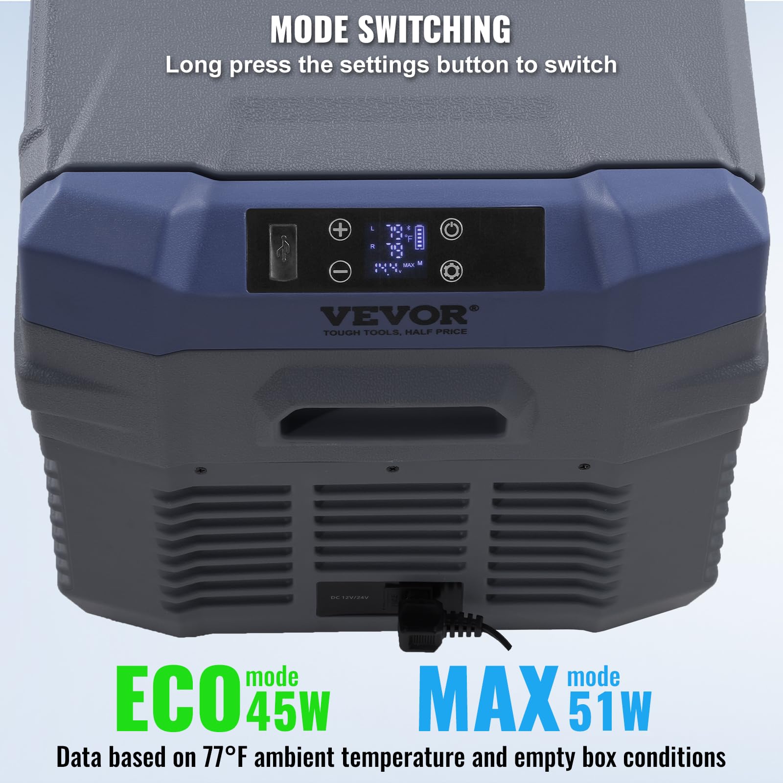 Foto 5 | Refrigerador De Coche Vevor, 25 L, Doble Zona, Portátil, 12 V - Venta Internacional.