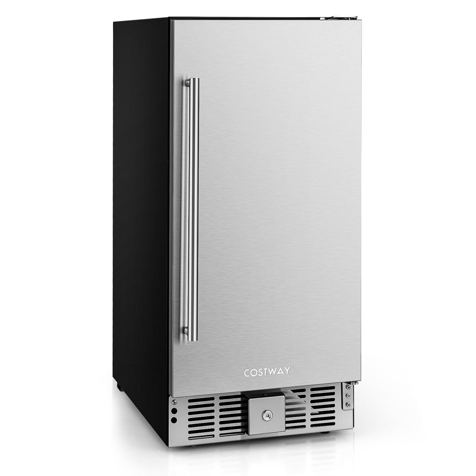 Refrigerador De Bebidas Costway 2.9 Pies Cúbicos 115 Latas De Acero Inoxidable - Venta Internacional.