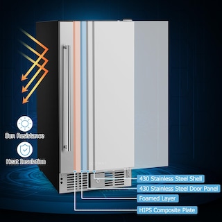 Foto 6 | Refrigerador De Bebidas Costway 2.9 Pies Cúbicos 115 Latas De Acero Inoxidable - Venta Internacional.