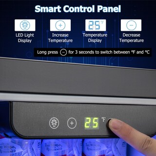 Foto 7 | Refrigerador De Bebidas Costway 2.9 Pies Cúbicos 115 Latas De Acero Inoxidable - Venta Internacional.
