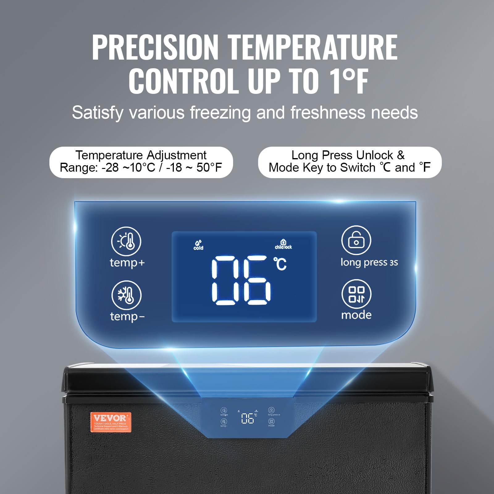 Foto 5 pulgar | Congelador Profundo Compacto Vevor De 110 L/3.88 Pies Cúbicos - Venta Internacional.