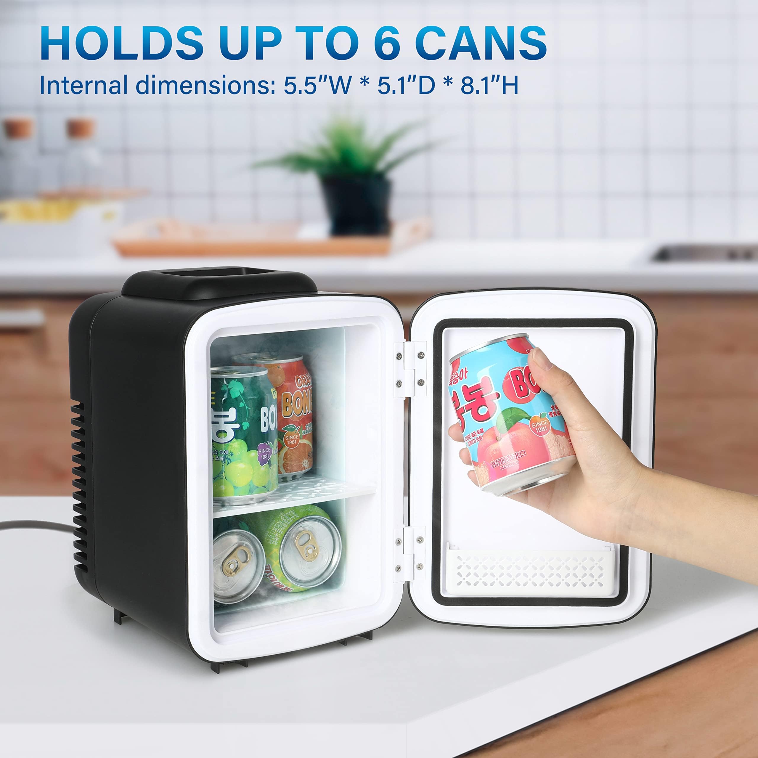 Foto 6 pulgar | Minirefrigerador Simple Deluxe De 4 Litros Y 6 Latas, Portátil, Enfriador Y Calentador - Venta Internacional.
