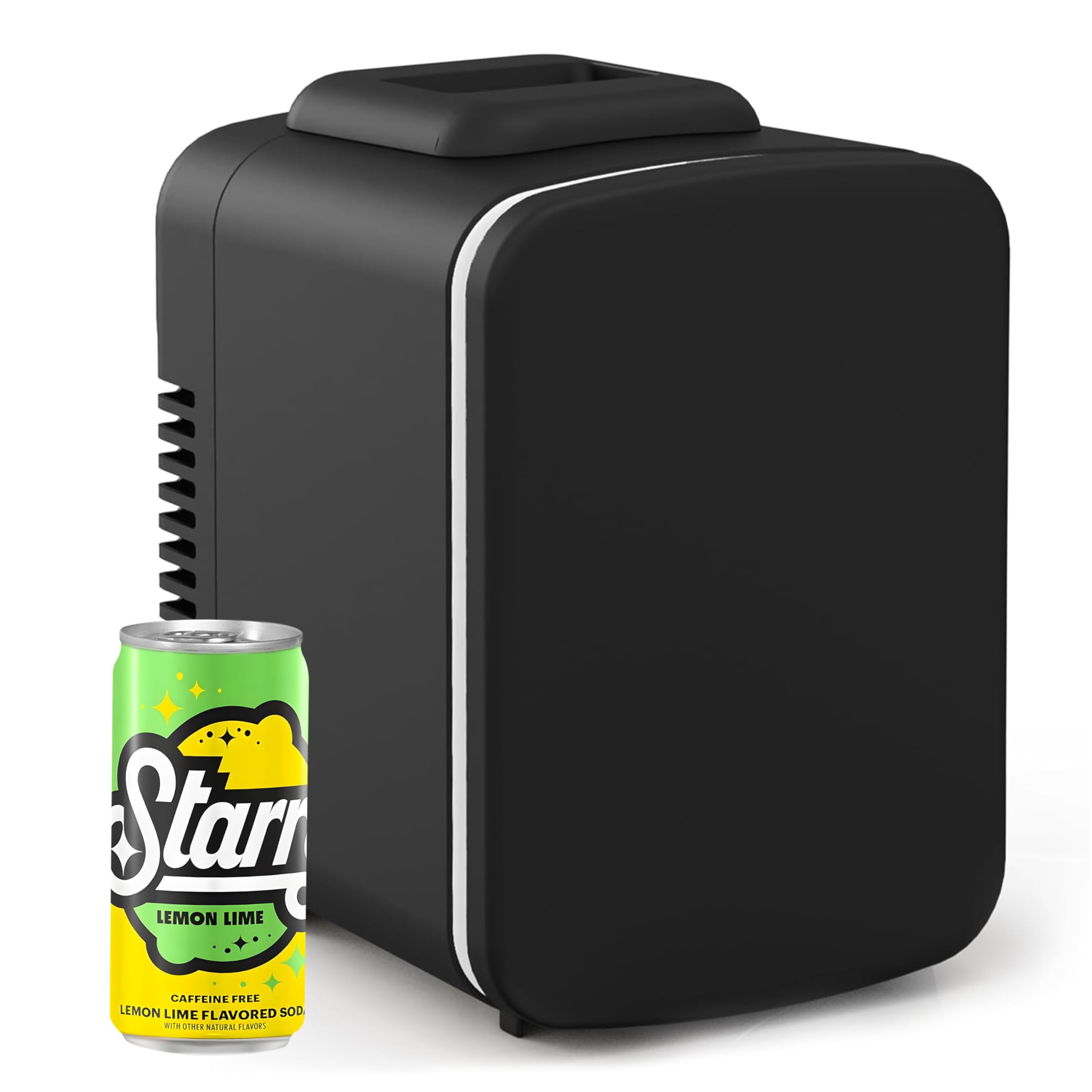 Minienfriador Y Calentador Portátil Simple Deluxe De 4 Litros Y 6 Latas, Color Negro - Venta Internacional.