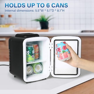 Foto 6 | Minienfriador Y Calentador Portátil Simple Deluxe De 4 Litros Y 6 Latas, Color Negro - Venta Internacional.