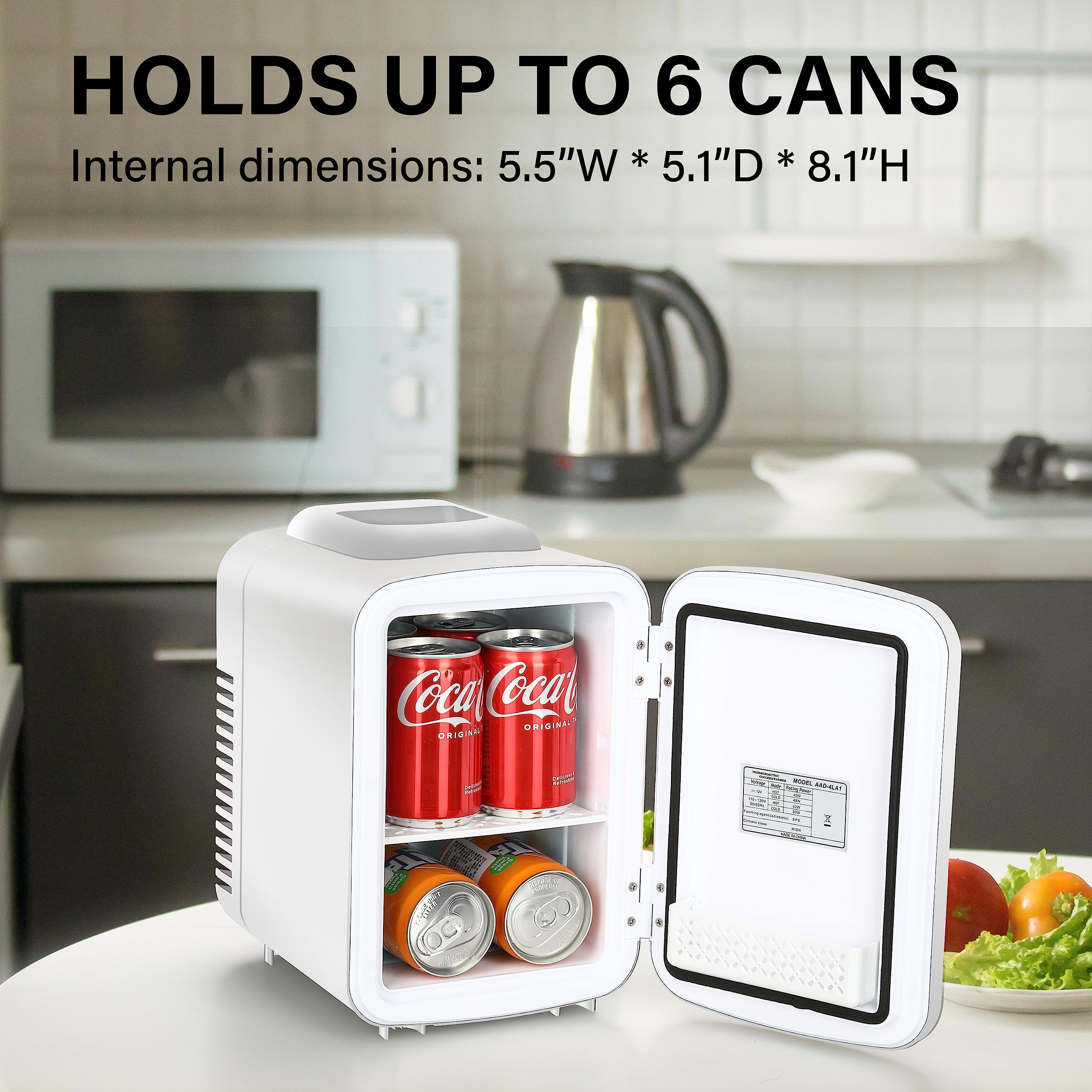 Foto 5 | Minirefrigerador Portátil, Enfriador Y Calentador, 4 L/6 Latas, Simple Deluxe - Venta Internacional.