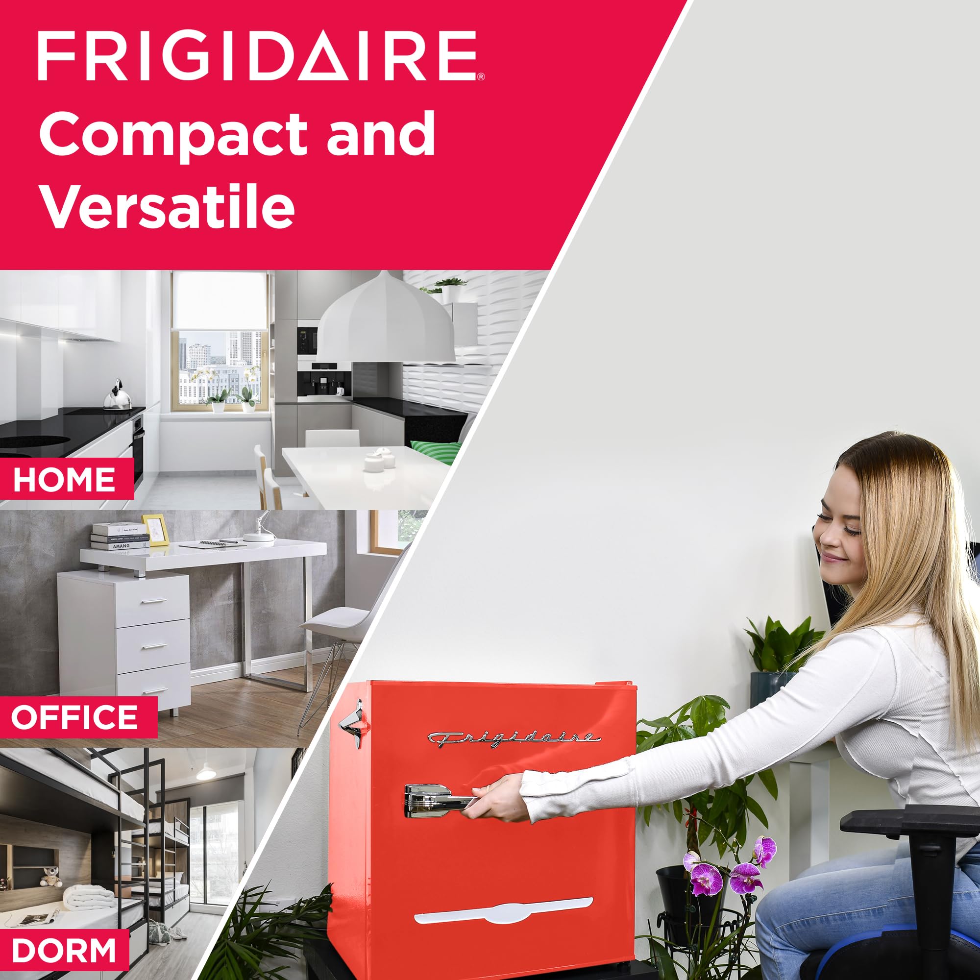 Foto 6 pulgar | Minirefrigerador Frigidaire Efr176 Retro De 1.6 Pies Cúbicos, Rojo - Venta Internacional.