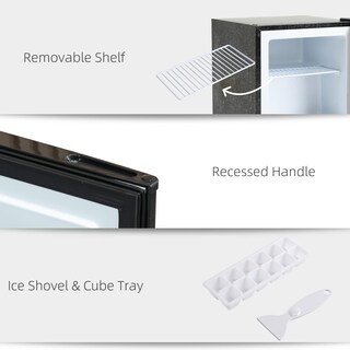 Foto 7 | Minicongelador Homcom 32l Compacto Vertical Con Estantes Extraíbles - Venta Internacional.