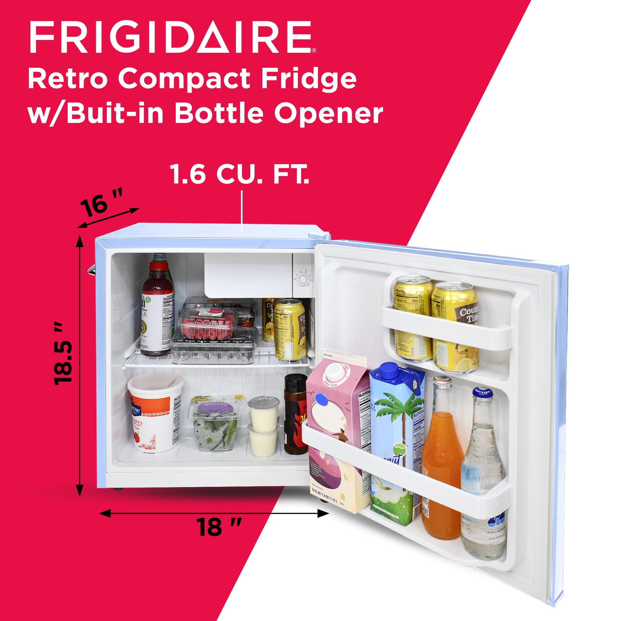 Foto 4 pulgar | Minirefrigerador Frigidaire Efr176 Retro Compact 46l Azul - Venta Internacional.