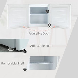 Foto 6 | Minicongelador Homcom De 1.1 Pies Cúbicos Para Encimera, Compacto, Vertical, Blanco - Venta Internacional.