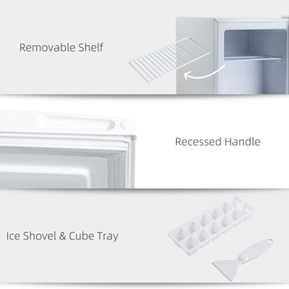 Foto 7 | Minicongelador Homcom De 1.1 Pies Cúbicos Para Encimera, Compacto, Vertical, Blanco - Venta Internacional.