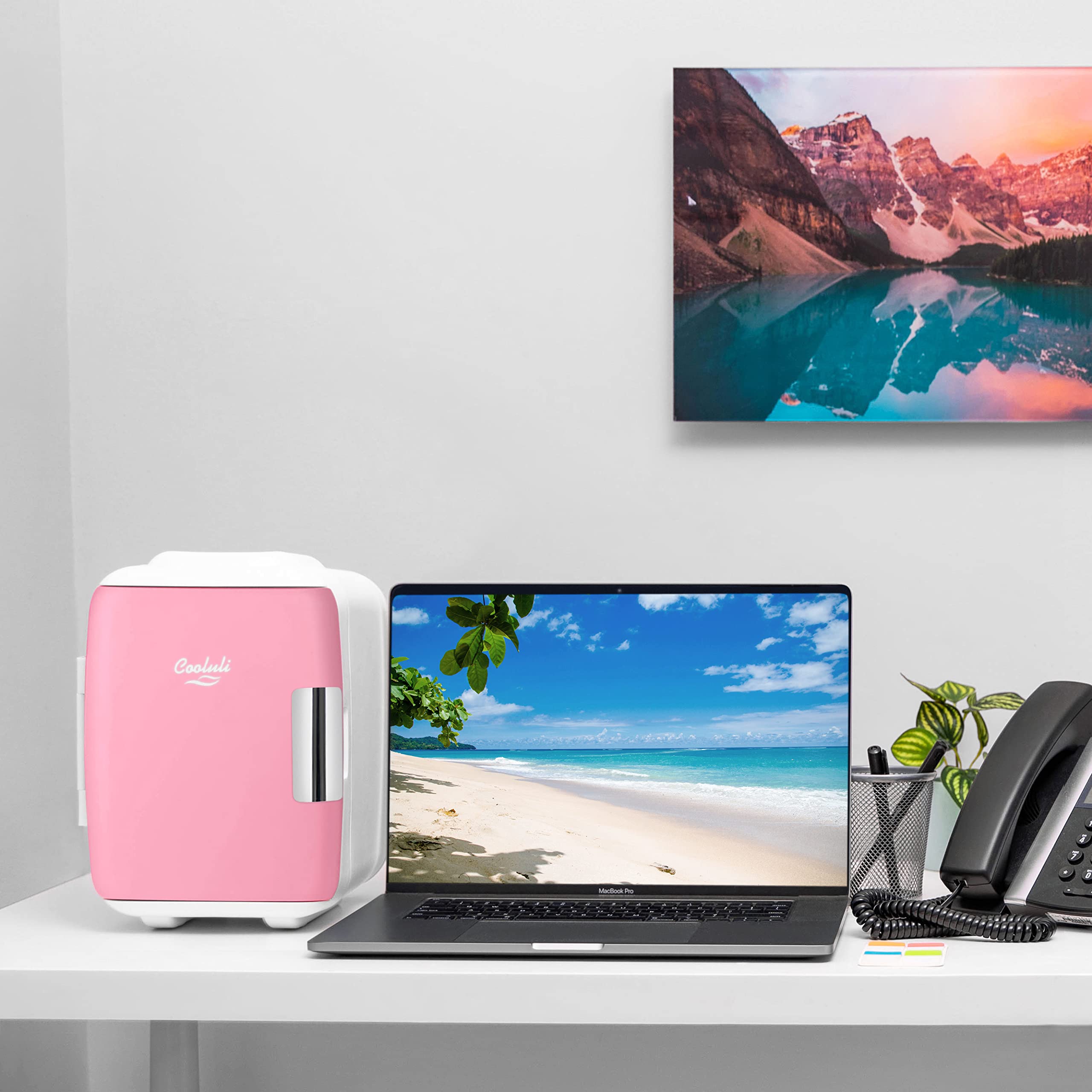 Foto 4 | Mininevera Eléctrica Cooluli Classic De 4 Litros Y 6 Latas, Color Rosa - Venta Internacional.