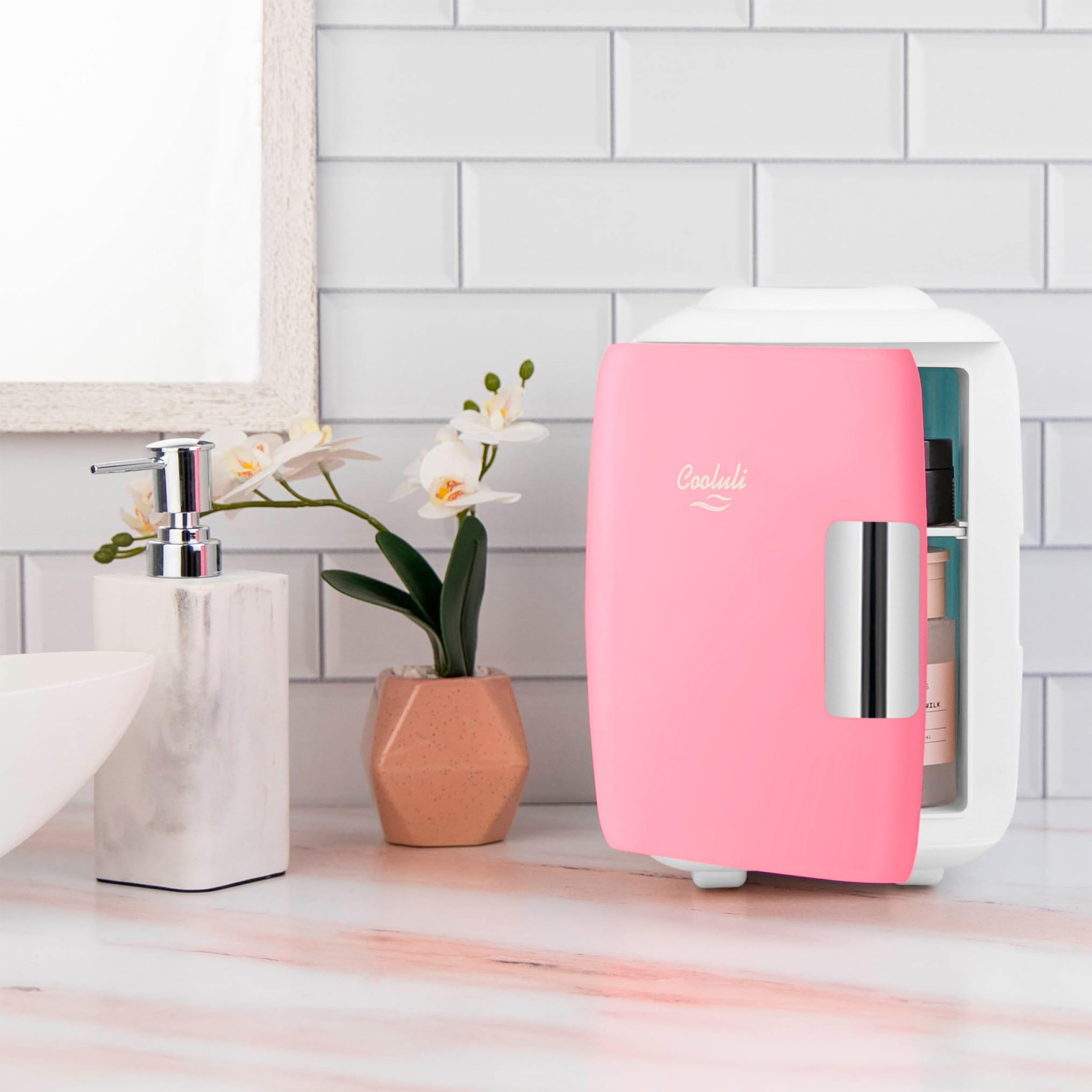 Foto 8 pulgar | Mininevera Eléctrica Cooluli Classic De 4 Litros Y 6 Latas, Color Rosa - Venta Internacional.