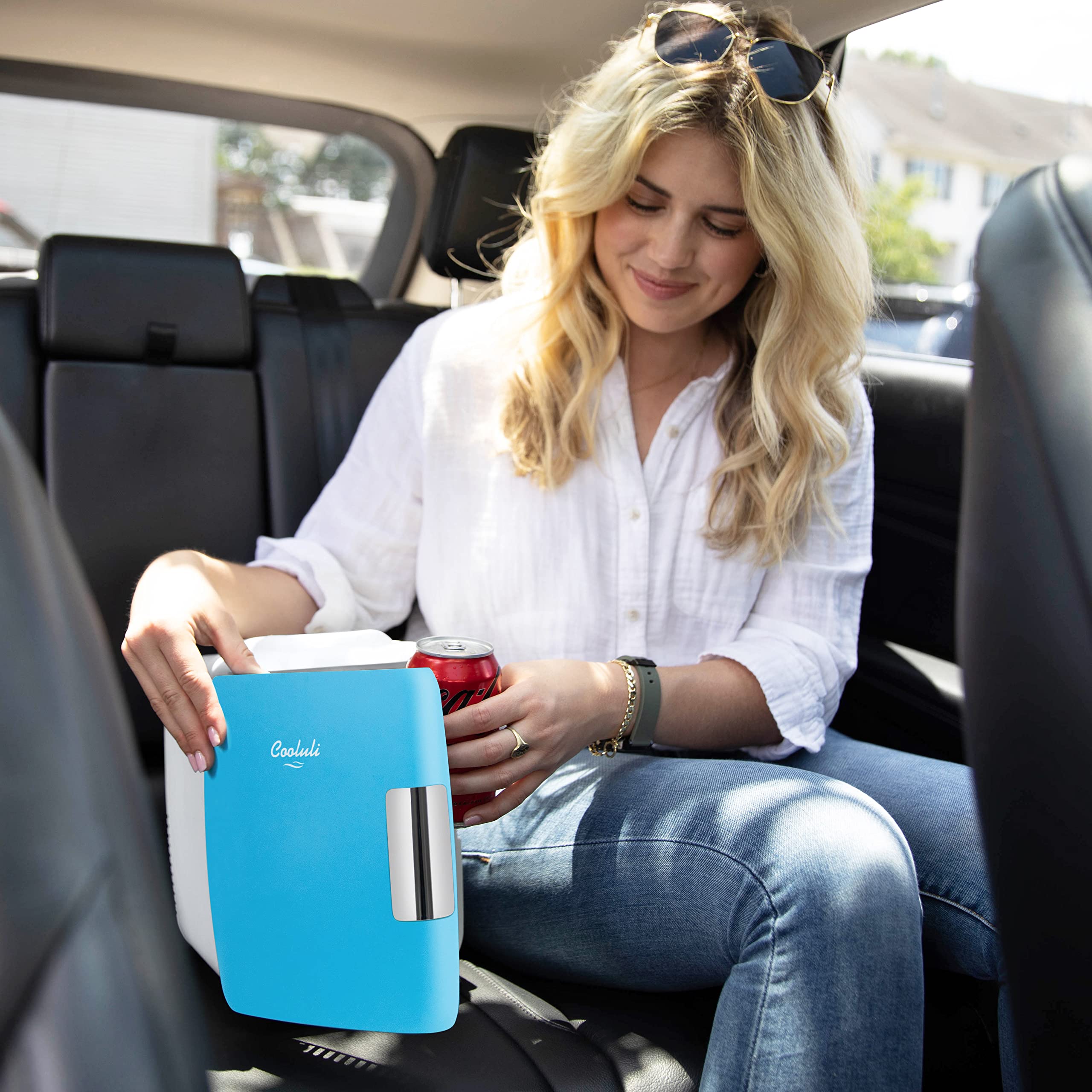 Foto 7 | Mininevera Cooluli Classic De 4 Litros Y 6 Latas, Color Azul Eléctrico - Venta Internacional.