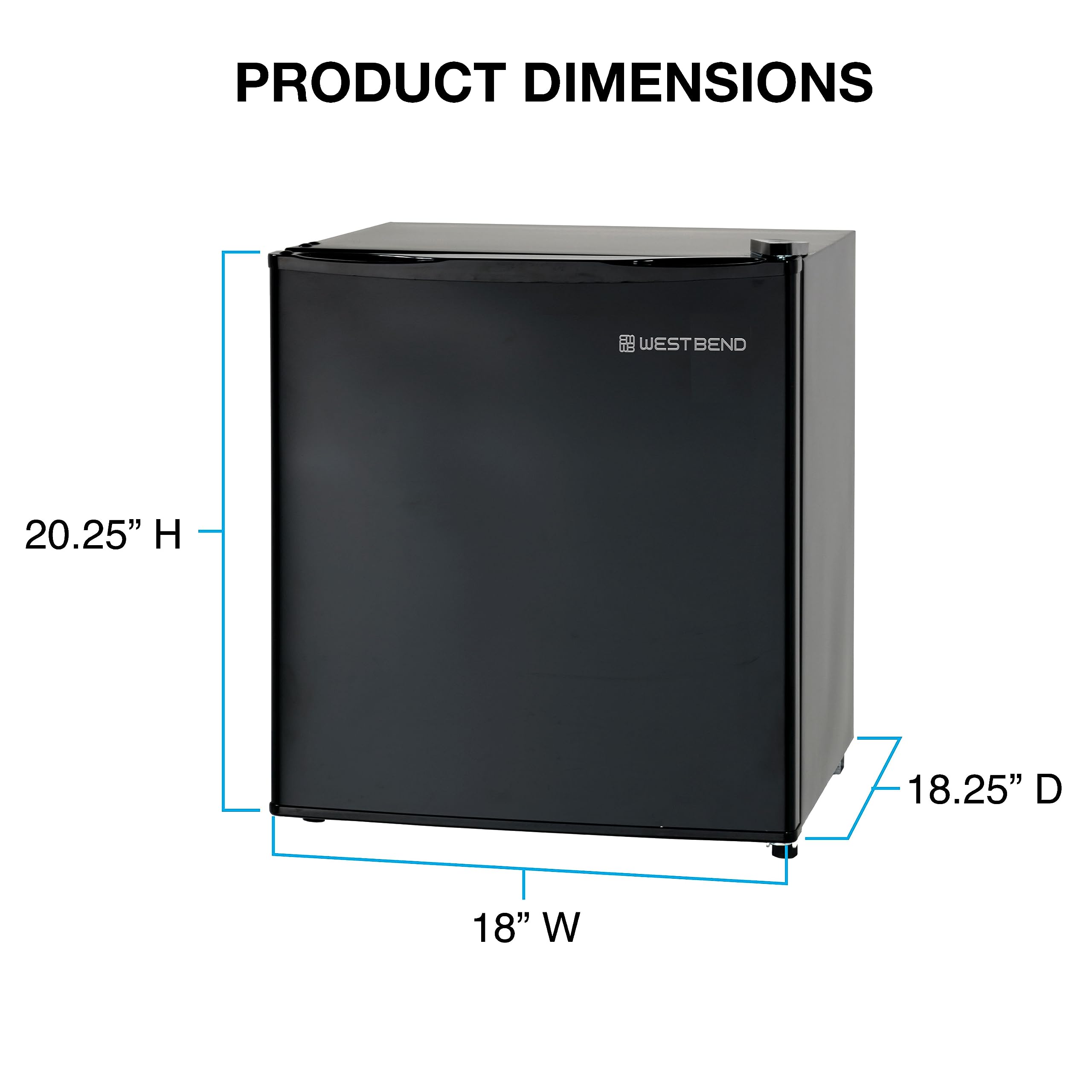 Foto 6 | Minirefrigerador West Bend Compact, 1.7 L, Negro - Venta Internacional.