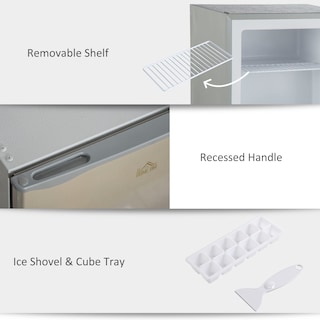 Foto 7 | Minicongelador Homcom De 1.1 Pies Cúbicos Para Encimera, Compacto, Vertical, Gris - Venta Internacional.
