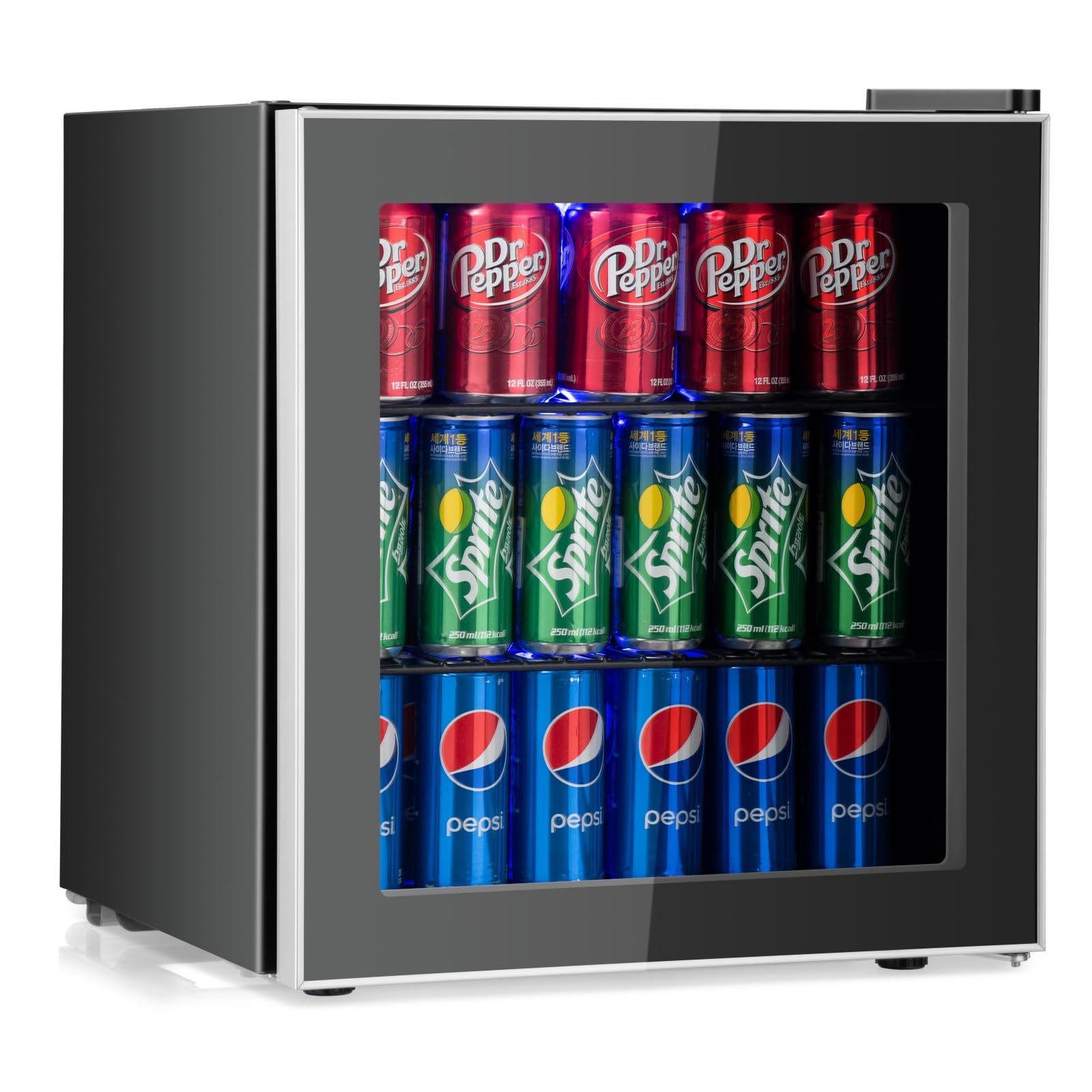 Foto 1 | Refrigerador De Bebidas Costway 60 Latas Con Puerta De Vidrio De 1.6 Pies Cúbicos - Venta Internacional.