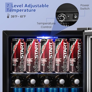 Foto 5 | Refrigerador De Bebidas Costway 60 Latas Con Puerta De Vidrio De 1.6 Pies Cúbicos - Venta Internacional.