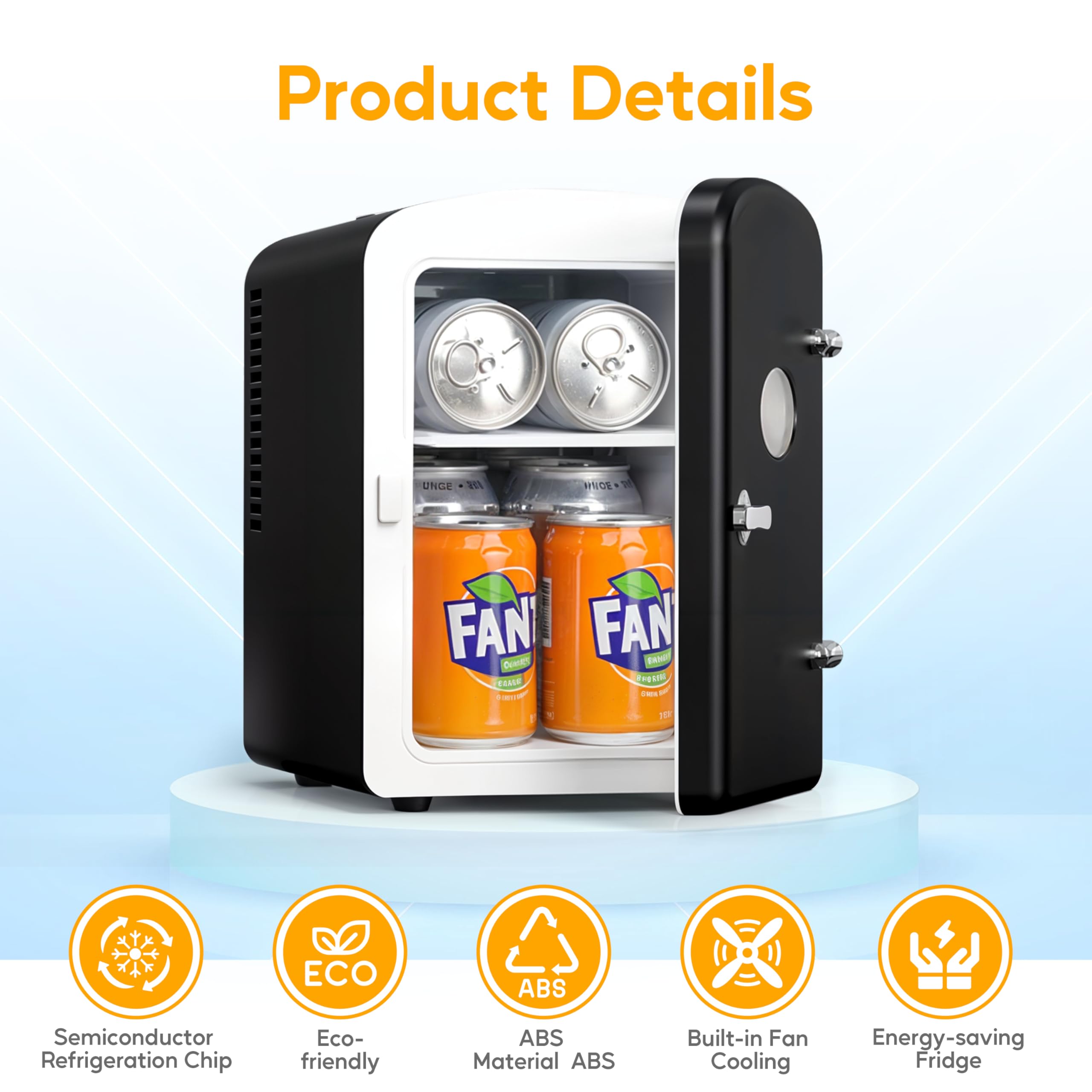 Foto 3 pulgar | Minirefrigerador Portátil Healsmart De 6 Litros  Enfriador/calentador  Negro - Venta Internacional.