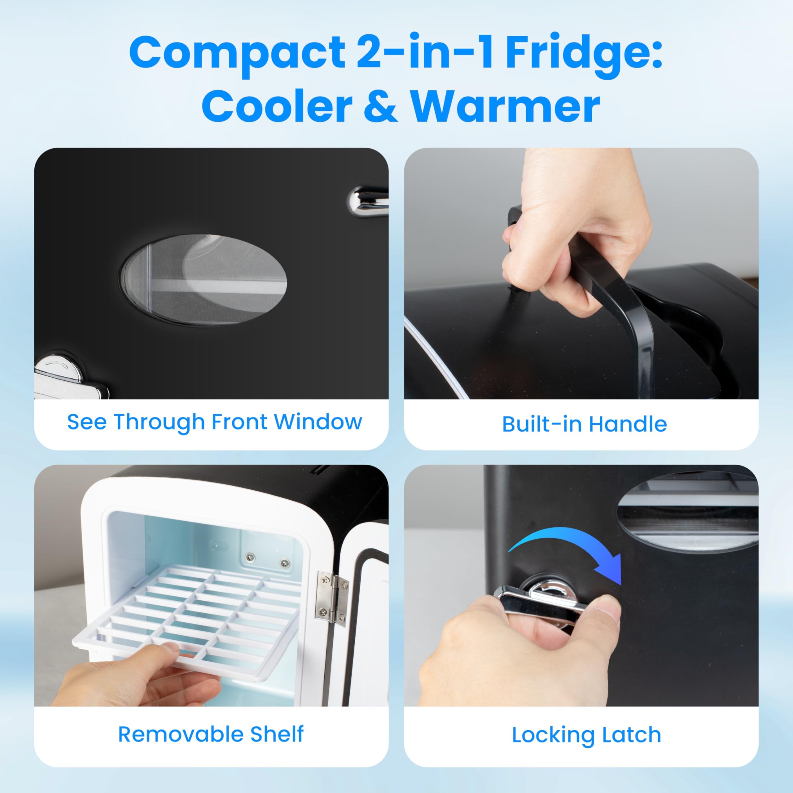 Foto 3 | Minirefrigerador Portátil Healsmart De 4 Litros  Enfriador/calentador  Negro - Venta Internacional.