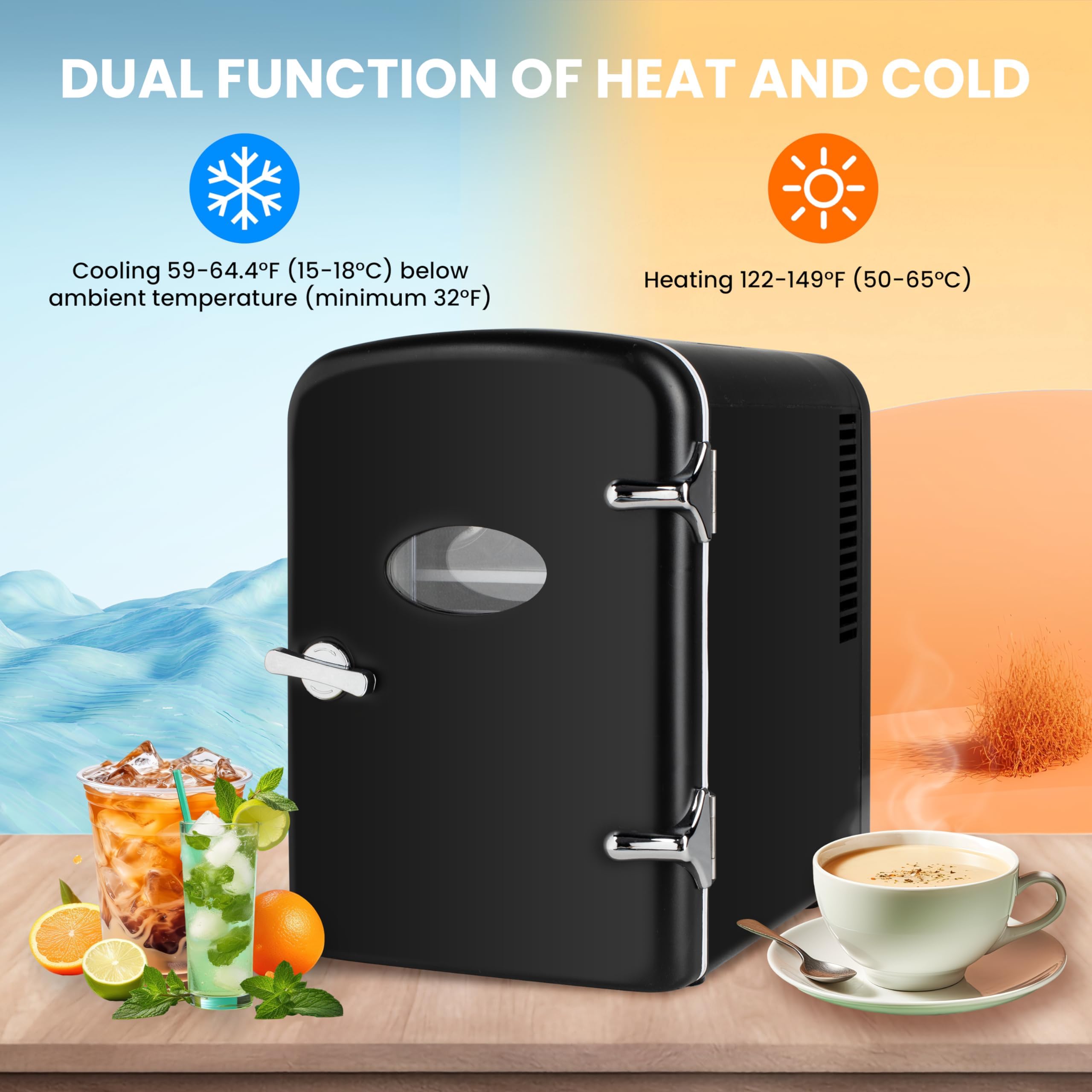 Foto 5 pulgar | Minirefrigerador Portátil Healsmart De 4 Litros  Enfriador/calentador  Negro - Venta Internacional.