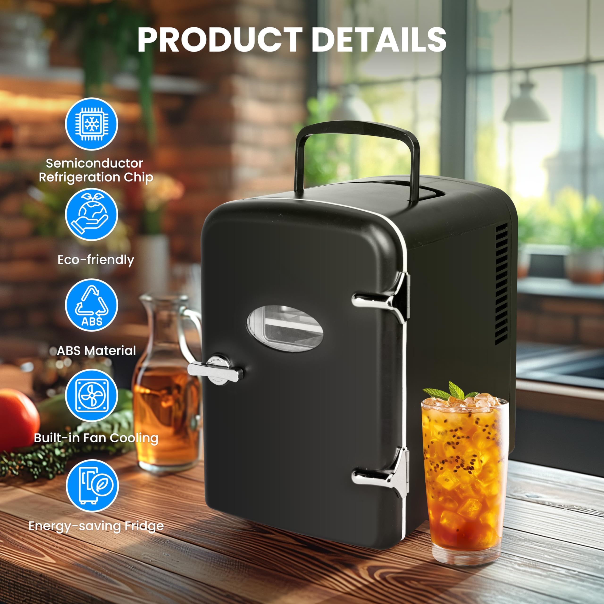 Foto 7 pulgar | Minirefrigerador Portátil Healsmart De 4 Litros  Enfriador/calentador  Negro - Venta Internacional.