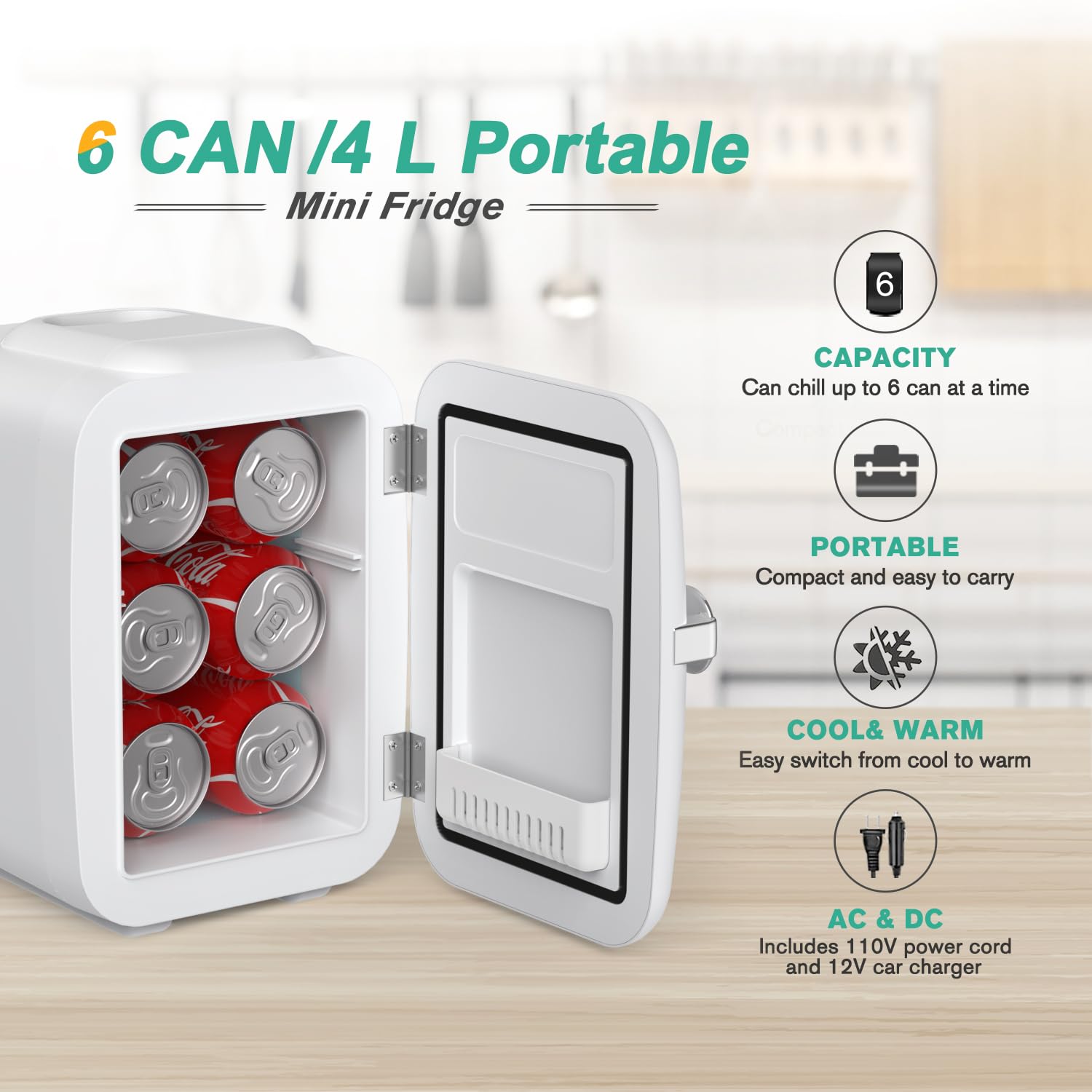 Foto 3 pulgar | Mininevera Crownful De 4 Litros Y 6 Latas  Portátil  Color Blanco - Venta Internacional.