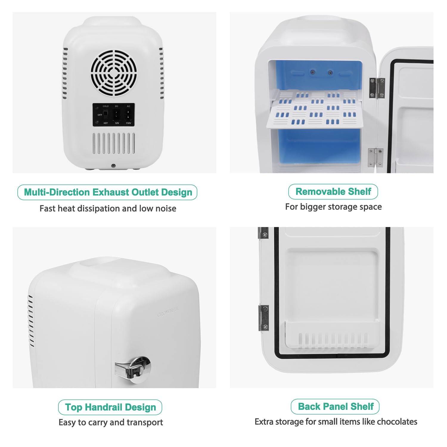 Foto 7 | Mininevera Crownful De 4 Litros Y 6 Latas  Portátil  Color Blanco - Venta Internacional.