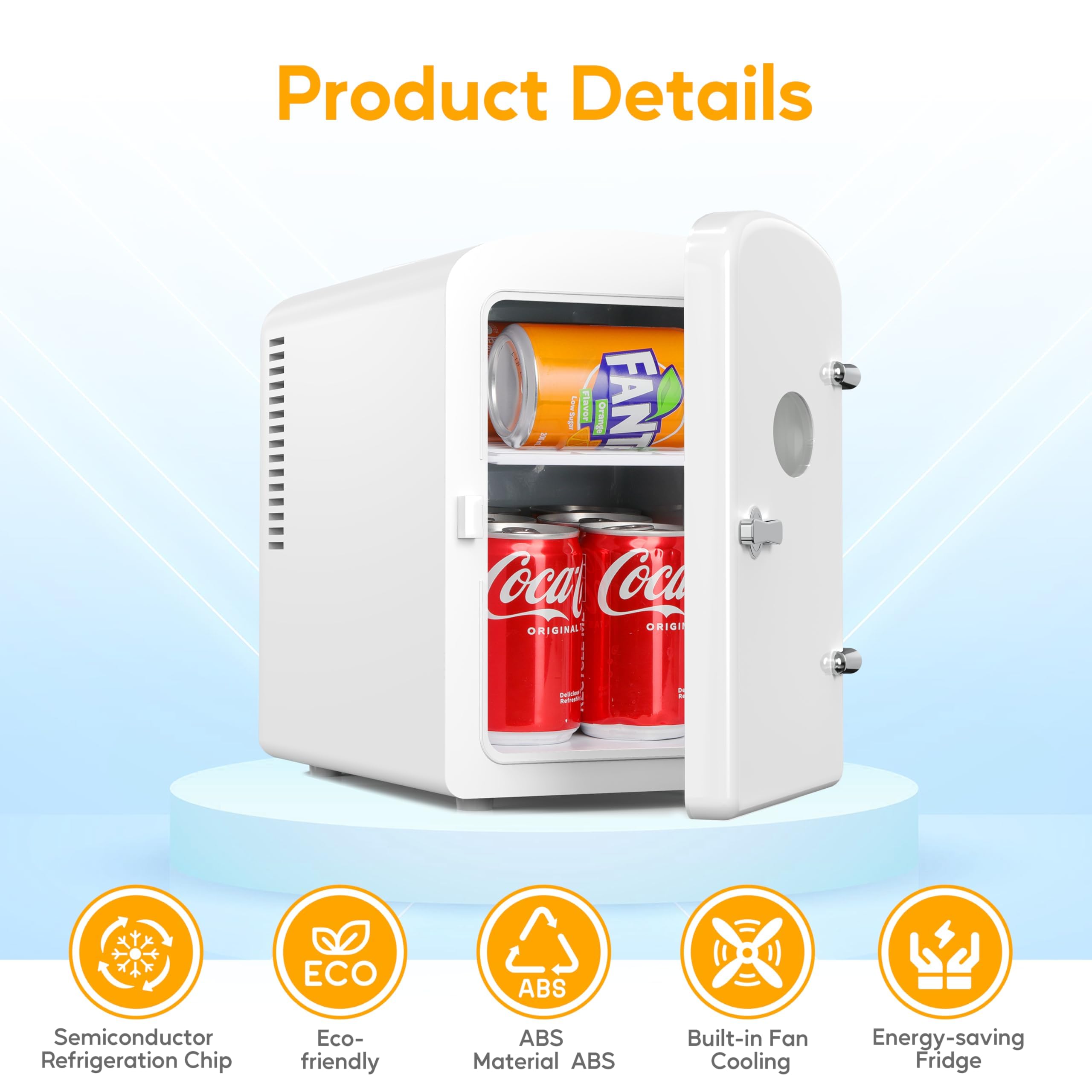 Foto 3 pulgar | Minirefrigerador Healsmart 6l/9 Latas De Bebida Para El Cuidado De La Piel  Color Blanco - Venta Internacional.