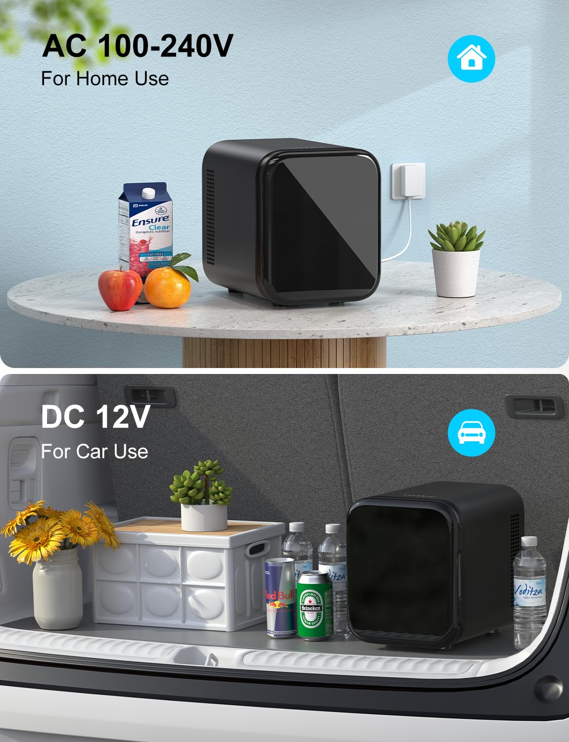 Foto 7 pulgar | Mininevera Crownful  Portátil  De 4 Litros Y 6 Latas  Color Negro - Venta Internacional.