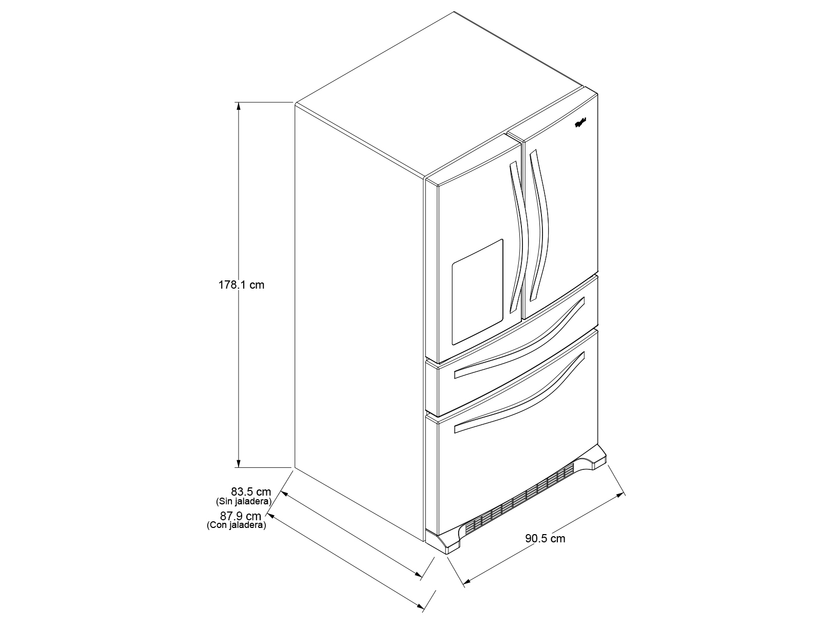 Foto 9 pulgar | Refrigerador Whirlpool WRX735SDHZ color Gris 25p³