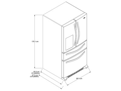 Foto 8 | Refrigerador Whirlpool WRX735SDHZ color Gris 25p³