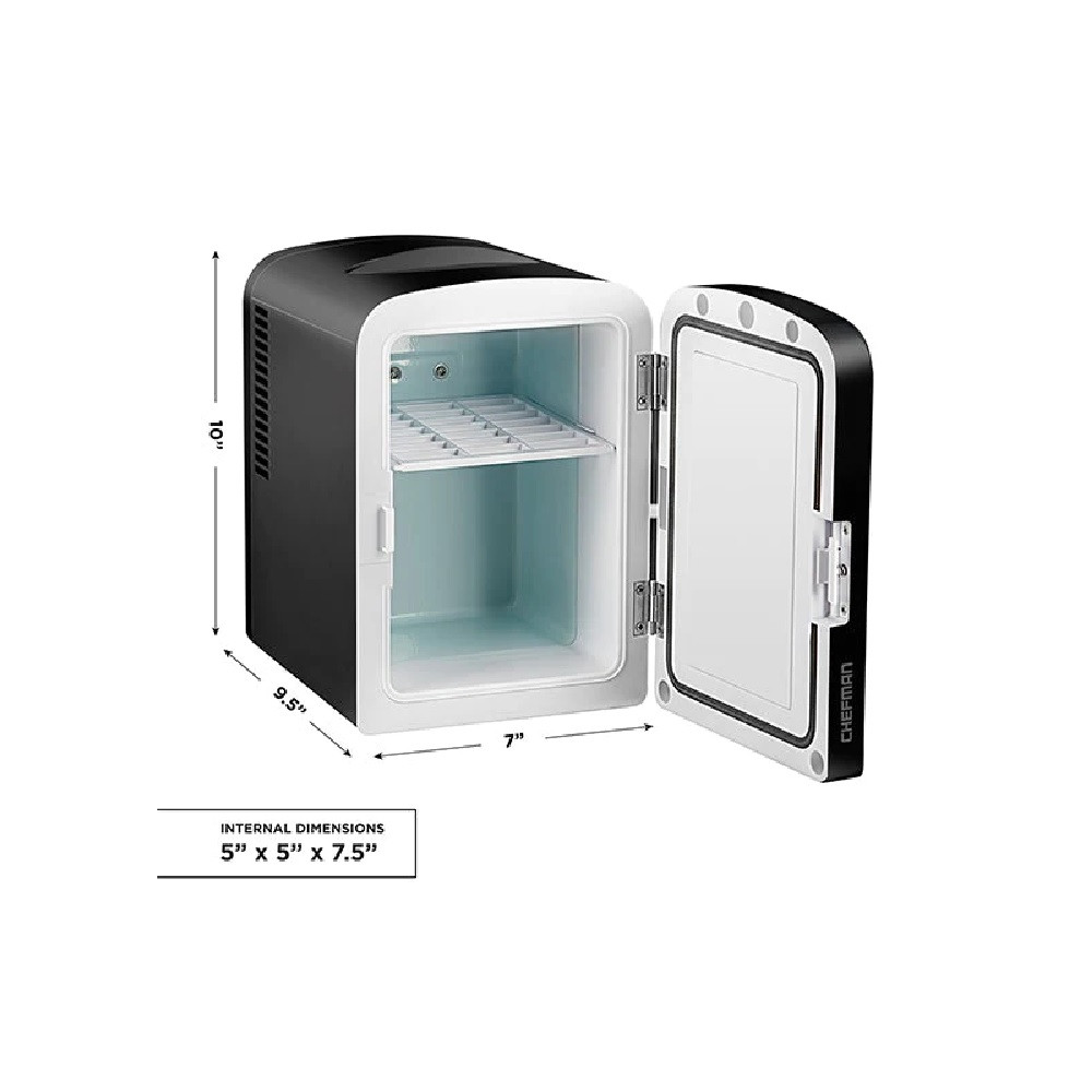 Foto 4 | Mini Refrigerador Portátil con Espejo Rj48-m-black Chefman