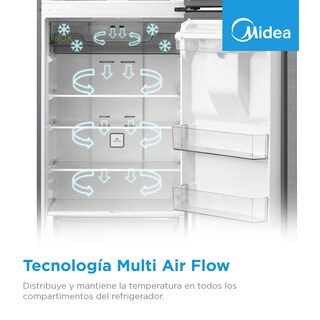 Foto 7 | Refrigerador Top Mount Midea Smart Sensor Bru Steel 15 Pies Cúbicos