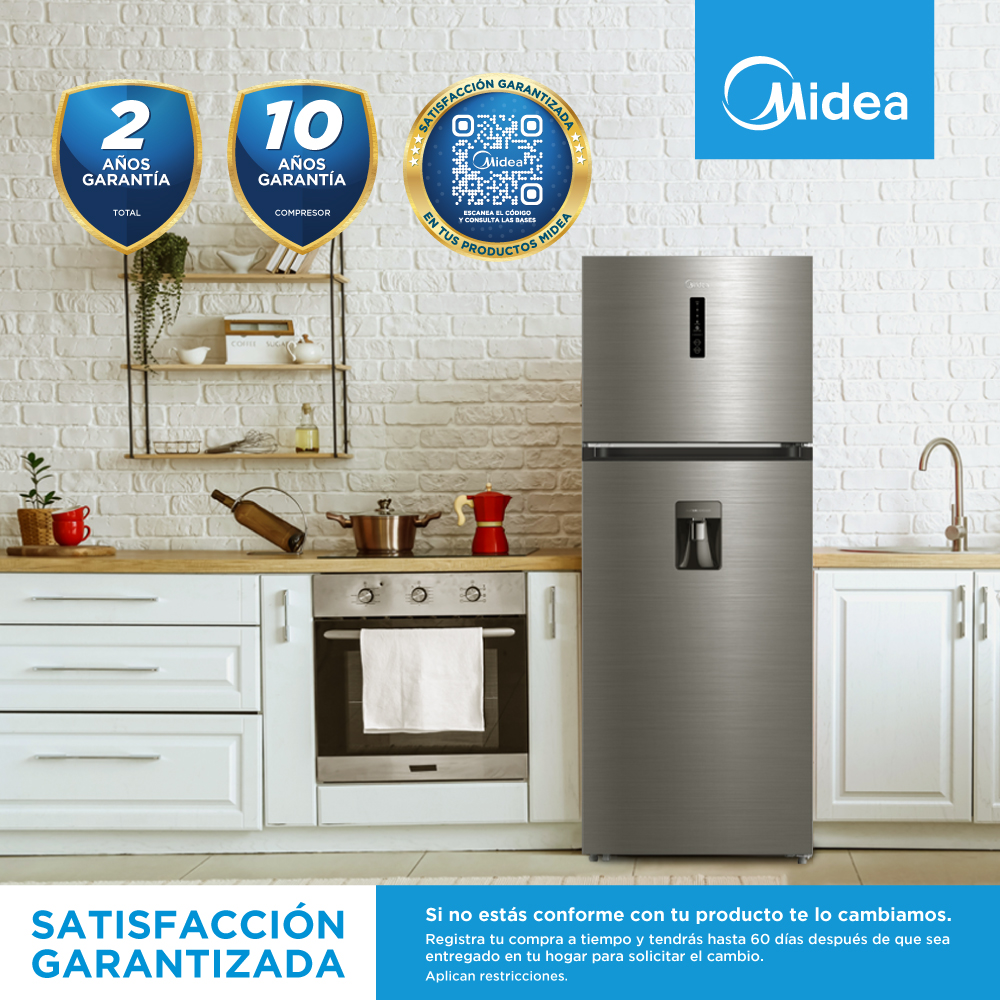 Foto 8 | Refrigerador Top Mount Midea Smart Sensor Bru Steel 15 Pies Cúbicos