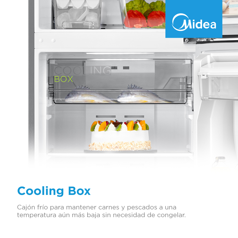 Foto 4 pulgar | Refrigerador Top Mount Midea Mdrt489mtm46w 13 Pies color Gris