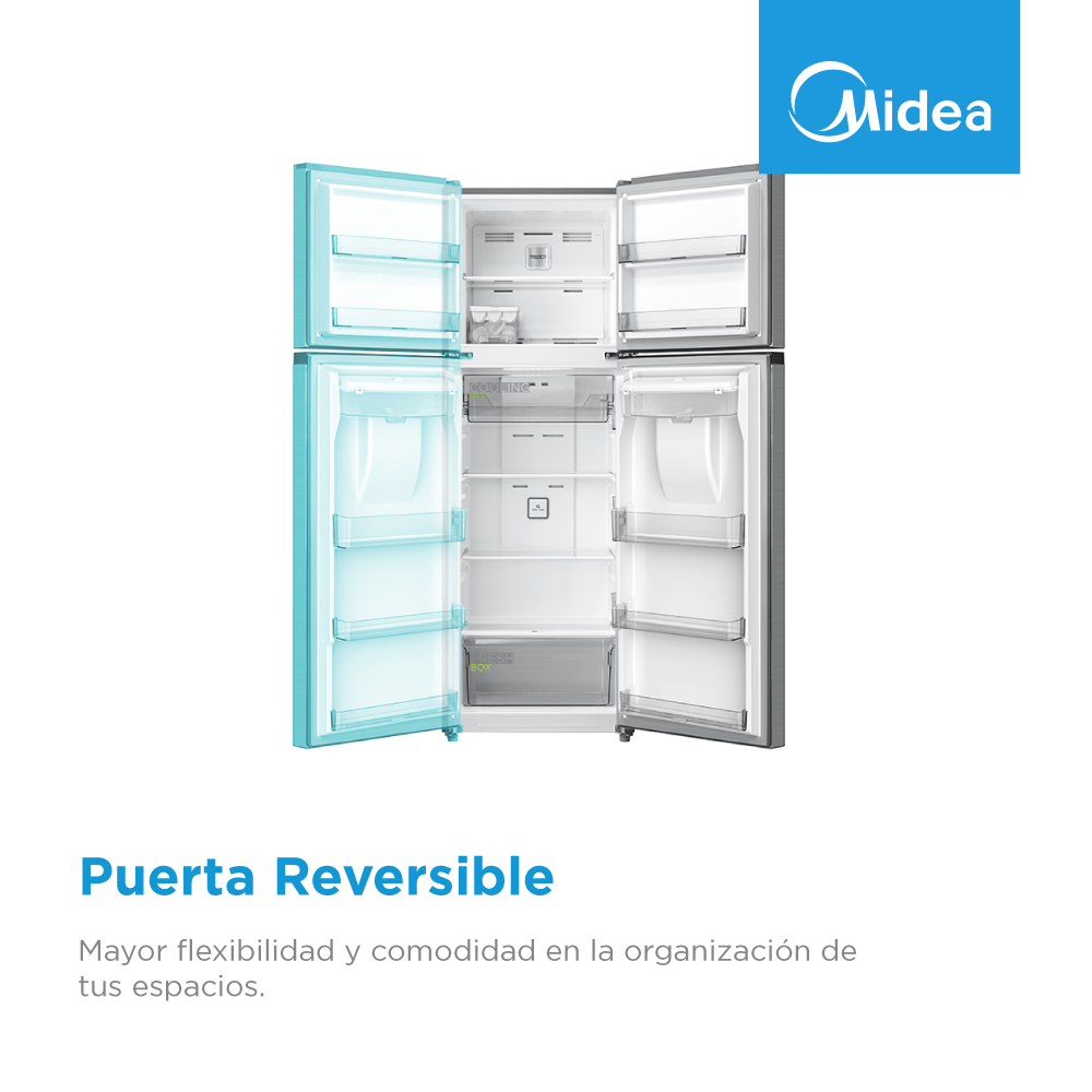 Foto 5 pulgar | Refrigerador Top Mount Midea Mdrt489mtm46w 13 Pies color Gris